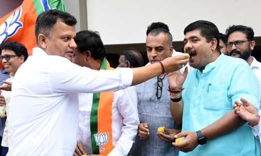 BJP celebrates victory in Mangaluru